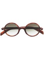 Cutler & Gross lunettes de soleil à effet écailles de tortue - Marron