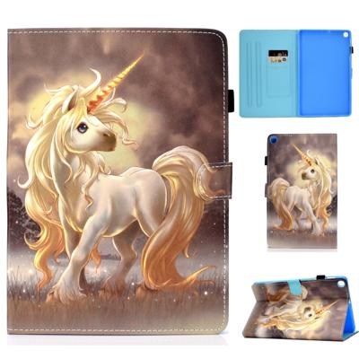 Gekleurde tekening patroon horizontale Flip PU lederen draagtas met houder & kaartsleuven & slaap/Wake-up functie voor Galaxy tab S5e 10 5/T720/T725 (