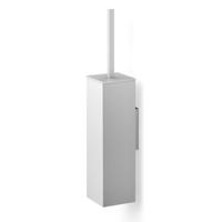 Zack Carvo Toiletborstelhouder - gesloten - wandmontage - geborsteld RVS 40490