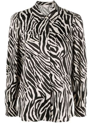 LIU JO chemise en satin à imprimé zébré - Noir