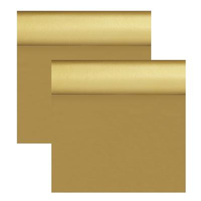 Tafelloper/placemats - 2x - goud - 40 x 480 cm - dunicel FSC papier - tafellaken Tafelloper/placemats - 2x - goud - 40 x 480 cm - dunicel FSC papier - tafellaken