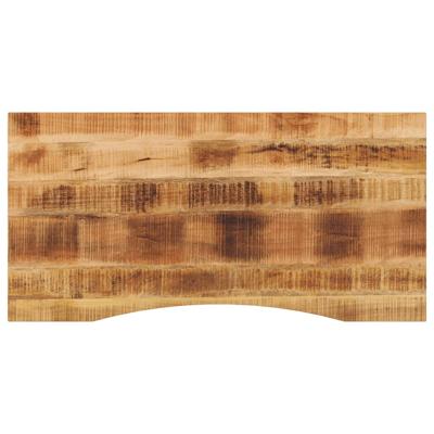 Bureaublad met ronding 120x60x2,5 cm massief ruw mangohout