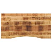 Bureaublad met ronding 120x60x2,5 cm massief ruw mangohout