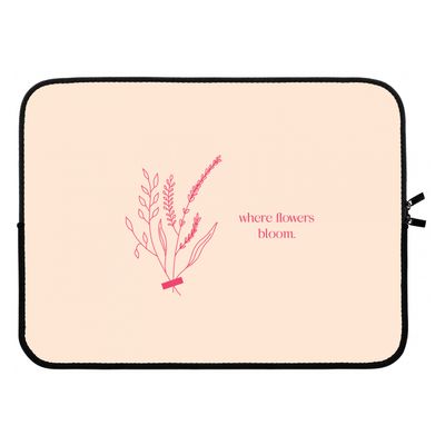 Where flowers bloom: Laptop sleeve 15 inch