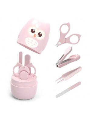 Baby Nail Kit, 4-In-1 Baby Nail Care Set With Cute Case, Baby Nail Clippers, Scissors, Nail File & Tweezers, Baby Manicure Kit And Pedicure Kit For Newborn, Infant, Toddler Pink / 4-in-1 Kit