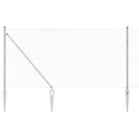 VidaXL Afrasteringspaal zilver 10 x 1 m (40 x 40 mm gaas) staal