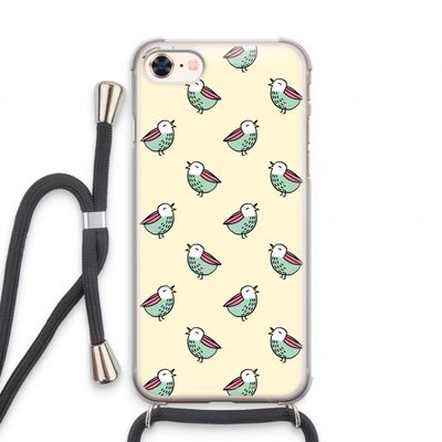 Vogeltjes: iPhone 8 Transparant Hoesje met koord