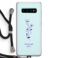 Bloom with grace: Samsung Galaxy S10 Plus Transparant Hoesje met koord Bloom with grace: Samsung Galaxy S10 Plus Transparant Hoesje met koord