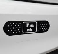 Autosticker "ik ben oké" pleister