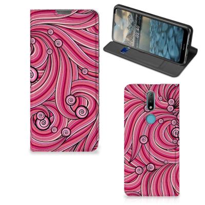 Nokia 2.4 | Bookcase | Swirl Pink