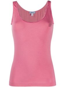 Blumarine top sans manches à logo clouté - Rose