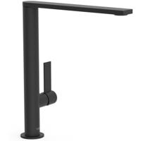 Wastafelkraan Tres Project | Opbouw | Draaibare uitloop | Mengkraan | Hoog model | 1-hendel | Rond | Zwart mat