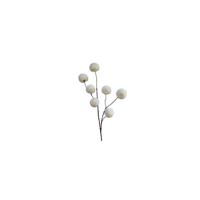 Kunsttak pompom wit 98cm