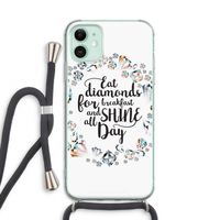 Diamonds: iPhone 11 Transparant Hoesje met koord