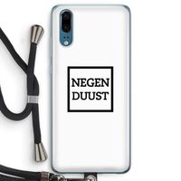 Negenduust vierkant: Huawei P20 Transparant Hoesje met koord