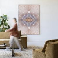 Urban Cotton Wandkleed 'Iberian Lynx' 80 x 110cm in Frame - black
