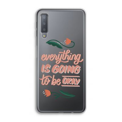 Optimistic flower girl: Samsung Galaxy A7 (2018) Transparant Hoesje