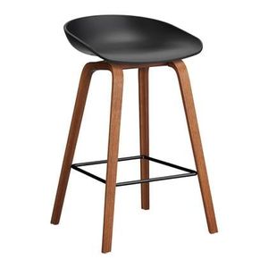 HAY About a Stool AAS32 Barkruk - H 65 cm - Walnut - Black