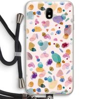 Terrazzo Memphis Pink: Samsung Galaxy J7 (2017) Transparant Hoesje met koord