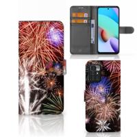 Xiaomi Redmi 10 | Wallet Case | met Pasjes | Vuurwerk