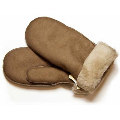 Bernardino Lammy wanten - suede - taupe - voor volwassenen - Handschoenen schapenwol