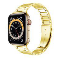 Stalen schakelband - Goud - Geschikt voor Apple watch 42mm / 44mm / 45mm / 49mm - thumbnail