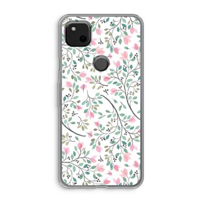 Sierlijke bloemen: Google Pixel 4a Transparant Hoesje