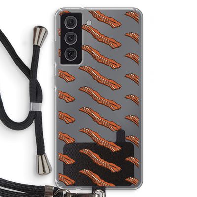 Bacon to my eggs #2: Samsung Galaxy S21 FE Transparant Hoesje met koord
