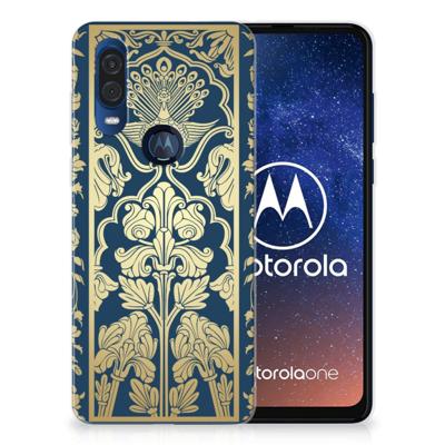 Motorola One Vision | TPU Case | Beige Flowers
