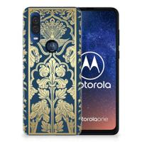 Motorola One Vision | TPU Case | Beige Flowers