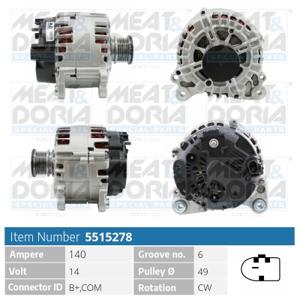 Meat Doria Alternator/Dynamo 5515278