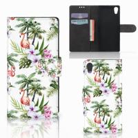Sony Xperia XA1 | Telefoonhoesje | Met pasjeshouder | Flamingo Palms