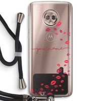 Kusjes: Motorola Moto G6 Transparant Hoesje met koord