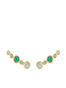 Monica Vinader boucles d'oreilles en or 18ct ornées d'amazonites