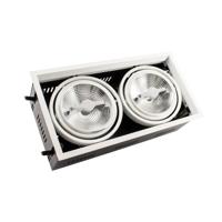 Plafondspot Verstelbare dubbele CREE-COB warm 2700K wit 30W AR111 LED spotlight (dimbaar)