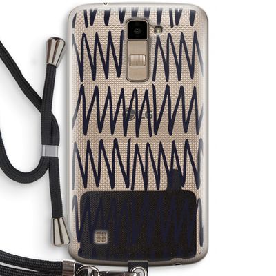 Marrakech Zigzag: LG K10 (2016) Transparant Hoesje met koord