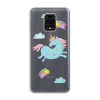 Vliegende eenhoorn: Xiaomi Redmi Note 9 Pro Transparant Hoesje