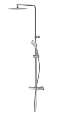 Xenz Duero regendouche set thermostaatkraan 2-weg messing rvs look