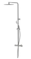 Xenz Duero regendouche set thermostaatkraan 2-weg messing rvs look