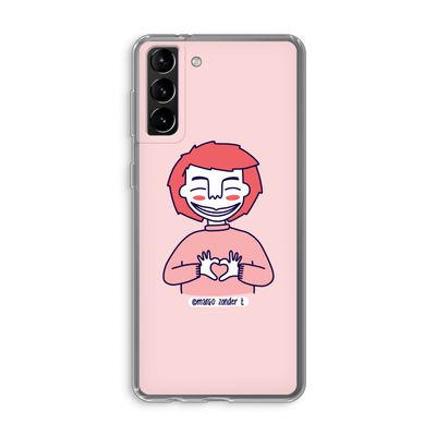 Hartje: Samsung Galaxy S21 Plus Transparant Hoesje
