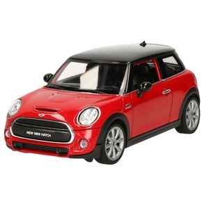 Modelauto/speelgoedauto Mini Cooper S - rood - schaal 1:24/16 x 7 x 6 cm