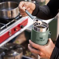 Stanley PMI Classic Legendary Food Jar + Spork 0.4L thermocontainer Hammertone Green - thumbnail