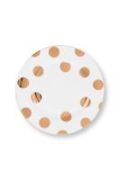 Pip Studio Set/2 Borden Dot Delight Wit/Goud 23cm