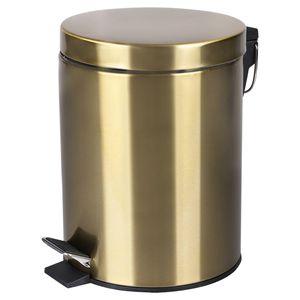 Pedaalemmer Differnz Soft Close Deksel 5 Liter Mat Goud Differnz