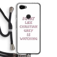 Christian Grey: Pixel 3a Transparant Hoesje met koord