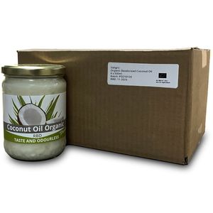 Kokosolie RBD Bio 500 ml Etiket doos 6 stuks