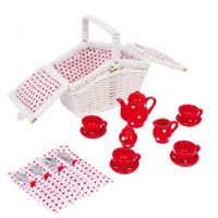 Speelgoed mini poppen/kinder picknick set 16 x 10 x 15 cm   - - thumbnail