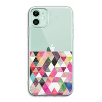 Gekleurde driehoekjes: iPhone 11 Transparant Hoesje