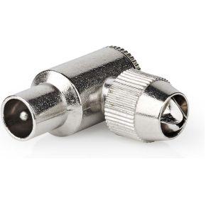 IEC (Coax) Connector | 90° Gehoekt | Male | Vernikkeld | 75 Ohm | Schroef | Diameter kabelinvoer: 7.