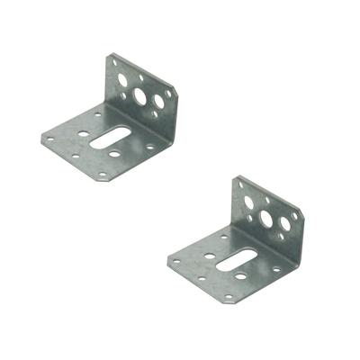 Hoek anker - 8x - 4 x 6 cm -staal verzinkt - slobgat 3 x 1 cm - hoekijzers voor balkverbinding